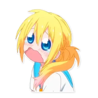 💛 애니메이션, 스티커, 울음, 소녀, 만화 telegram sticker