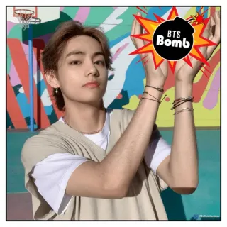 💣 V BTS Bomb kpop, bts, v, idol, koreanisch, musik telegram sticker