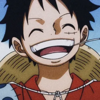 😄 Monkey D. Luffy One Piece Anime, One Piece, Luffy, Topi Jerami, Kartun telegram sticker