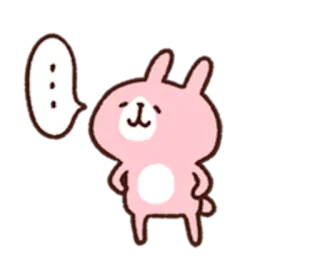 🐰 ... królik, różowy, słodki, zwierzę, naklejka telegram sticker