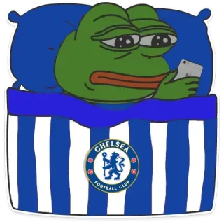 😴 Pepe the Frog CHELSEA
FOOTBALL CLUB 개구리, 밈, 첼시, 축구, 침대 telegram sticker