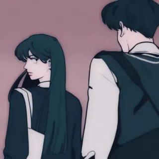 🐇 Desenho animado, Anime, Casal, Escola, Estudante telegram sticker