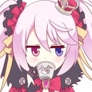 🙈 Anime, Kawaii, Słodkie, Herbata, Księżniczka, Chibi telegram sticker