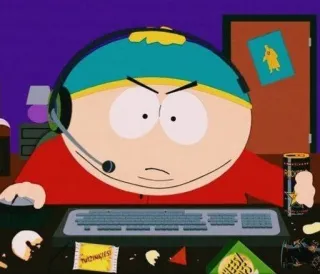 🧃 Eric Cartman South Park TWINKIES! cartoni animati, Eric Cartman, gaming, South Park, gamer telegram sticker