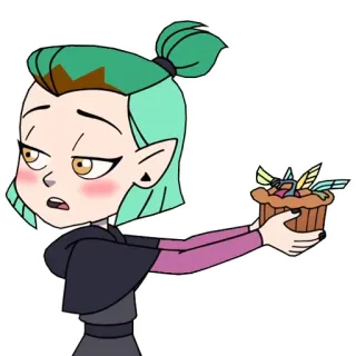 ☺️ Amity Blight The Owl House cartoon, animated, witch, cupcake, cute, character telegram sticker