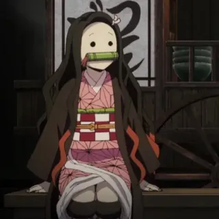🔪 Nezuko Kamado Demon Slayer Anime, Nezuko, Thanh Gươm Diệt Quỷ, Manga, Dễ thương, Kawaii whatsapp sticker