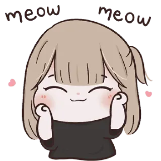 🥺 MEOW MEOW kot, miau, słodki, zwierzę, kawaii telegram sticker