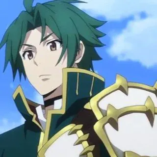 🤔 Anime, Fantasy, Zbroja, Zielone włosy, Męska postać telegram sticker