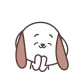 🙏 dog, cute, animal, cartoon, pet, happy, kawaii telegram sticker