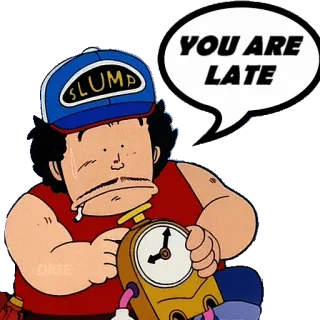 ⌚ YOU ARE LATE Anime, Crise, Tempo, Atrasado, Desenho animado telegram sticker