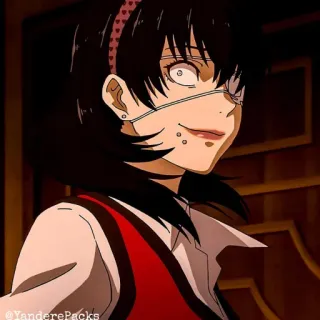 🥢 anime, girl, kakegurui, character whatsapp sticker