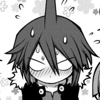 😳 anime, manga, sweat, blush, embarrassed, cute whatsapp sticker