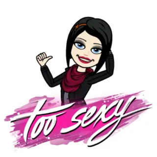👍 Too Sexy Bitmoji, Dibujos animados, Sexy, Mujer, Sticker whatsapp sticker