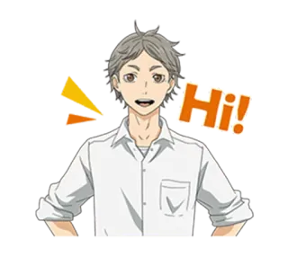 ✋ Hi! こんにちは, あいさつ, やあ, アニメ telegram sticker