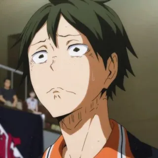 🥺 Tadashi Yamaguchi Haikyu!! Anime, Haikyuu, Yamaguchi, Tadashi, Faccia buffa, Personaggio telegram sticker