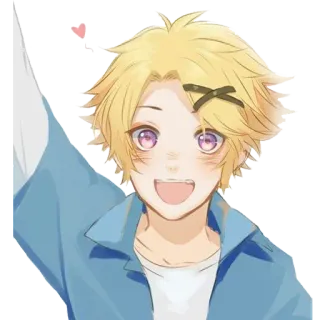✋ Yoosung Kim Mystic Messenger yoosung, mystic messenger, anime, personaje, juego, virtual, rubio telegram sticker