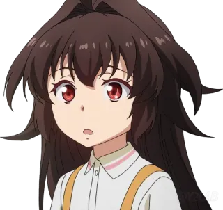❤️ Аниме, Мультфильм, Девушка, Персонаж, Брюнетка, Милая, Анимированный telegram sticker