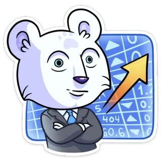 📈 Giełda, Finanse, Niedźwiedź, Biznes, Inwestycja, Trading telegram sticker