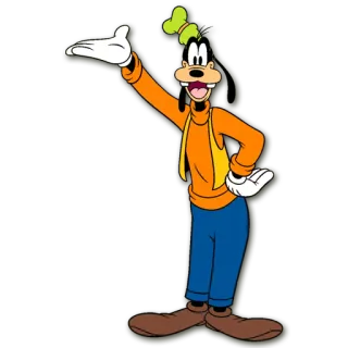 🙋 Goofy goffo, cartone animato, Disney, cane telegram sticker