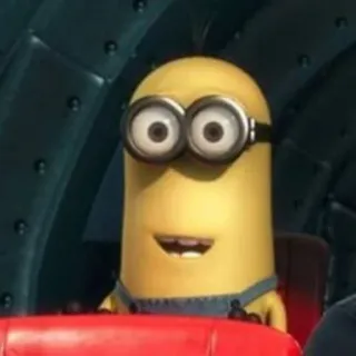 🙂 Minion Despicable Me cartoon, funny, minion, yellow, glasses, character telegram sticker