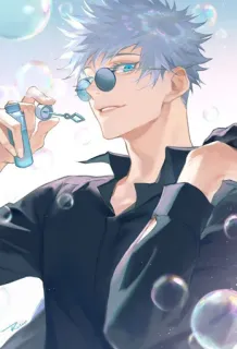 🙂 Gojo Satoru Jujutsu Kaisen anime, bubbles, gojo, satoru, jujutsu kaisen whatsapp sticker