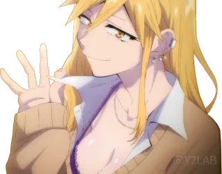 👙 Anime, Chica, Paz, Feliz whatsapp sticker