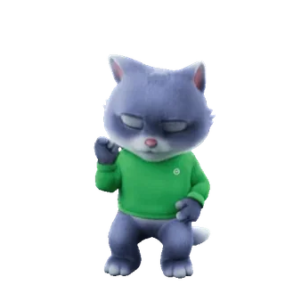 👌 cat, animal, cartoon, animated, sitting, sweatshirt telegram sticker
