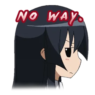 😕 NO WAY. anime, cartoon, no way, disbelief, exasperated, emotion telegram sticker