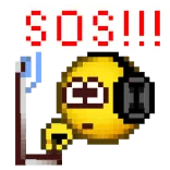 🙀 SOS!!! emoji, sos, darurat, penting, bantuan telegram sticker