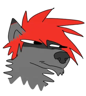🐍 Furry, Serigala, Kartun, Hewan, Karakter, Rambut merah, Antropomorfik telegram sticker