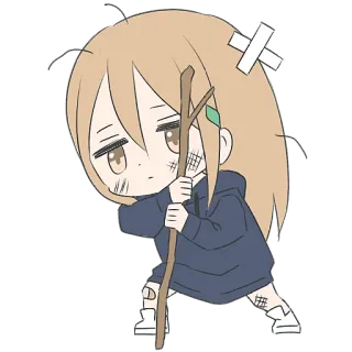 Крутая тян в худи @Nyasticks telegram stickers