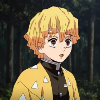 💛 Zenitsu Agatsuma Demon Slayer anime, demon slayer, zenitsu, character whatsapp sticker