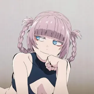 💈 动漫, 女孩, 泳装, 角色, 粉色头发, 双马尾 telegram sticker