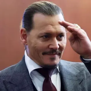 🍃 Johnny Depp Johnny Depp, actor, celebrity, man, portrait telegram sticker