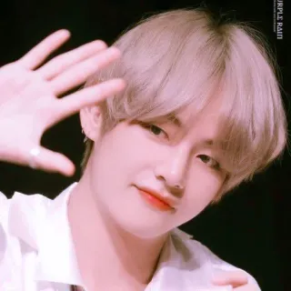 💛 PURPLE RAIN kpop, айдол, человек, мужчина, азиат, фиолетовый, дождь telegram sticker
