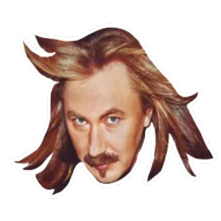 ☺️ person, portrait, hair, man, mustache whatsapp sticker