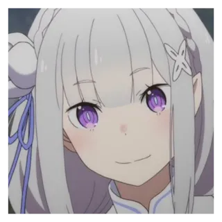 🩹 Emilia Re:Zero Anime, Emilia, Re:Zero, Sticker, Dibujos animados, Lindo, Femenina whatsapp sticker
