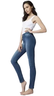 😒 mujer, vaqueros, modelo, casual, moda telegram sticker