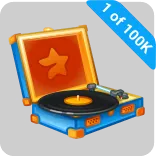 🎁 1 of 100K เครื่องเล่นแผ่นเสียง, เพลง, วินเทจ, รุ่นลิมิเต็ด telegram sticker