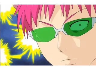 😱 Saiki Kusuo The Disastrous Life of Saiki K. Anime, Saiki K, Cabelo rosa, Psíquico, Comédia, Sobrenatural, Mangá telegram sticker