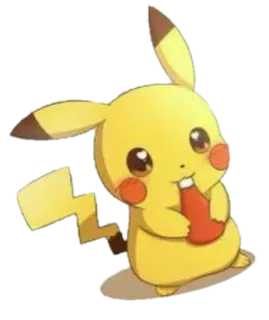 😋 Pikachu Pokemon ปิกาจู, โปเกมอน, น่ารัก, อนิเมะ, สีเหลือง telegram sticker