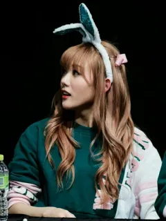 🎄 女性, うさ耳, 髪, ポートレート, 韓国, 女の子, 可愛い telegram sticker