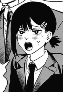 🌟 Kobeni Higashiyama Chainsaw Man 애니메이션, 만화, 코베니, 체인소 맨, 캐릭터 whatsapp sticker