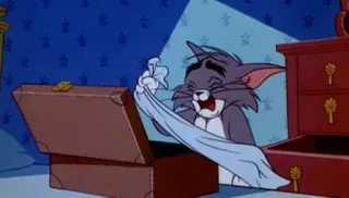 😭 Tom Cat Tom and Jerry cartoon, cat, Tom, Tom and Jerry, cartoon cat telegram sticker