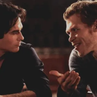 💙 hombres, conversación, tele, the vampire diaries, friends telegram sticker
