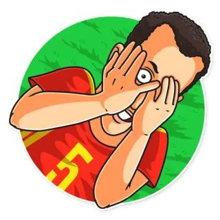 👁 สติกเกอร์, การ์ตูน, ตัวละคร, ตา, ใบหน้า, แอบมอง telegram sticker