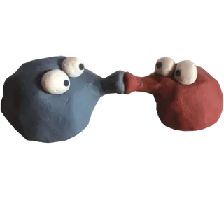 💋 Knetanimation, Blob, Figur, Augen, Cartoon, Kunst, Animation whatsapp sticker