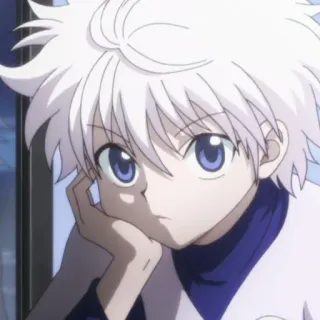 🍶 Killua Zoldyck Hunter x Hunter Anime, Mangá, Killua, Hunter x Hunter, Menino, Cabelo branco, Desenho animado telegram sticker