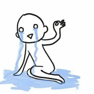😭 pianto, lacrime, triste, cartone animato, disegno telegram sticker