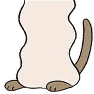 😺 gato, animal de estimação, bege, animal, cauda telegram sticker